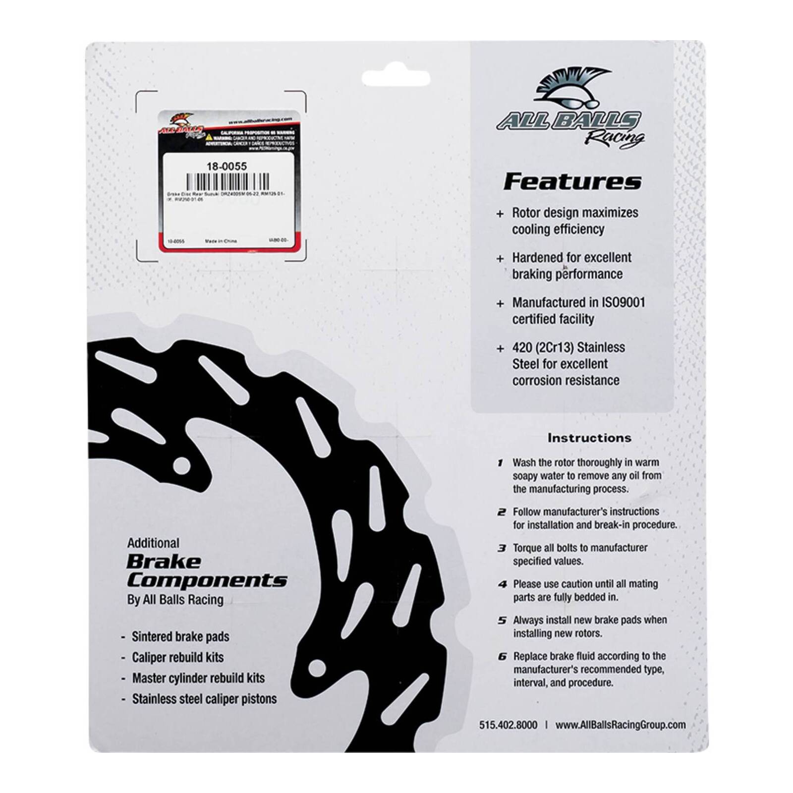 Rear Brake Disc 18-0055