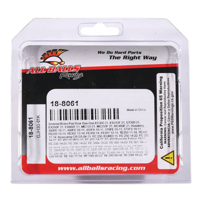 Sintered Brake Pad Rear 18-8061