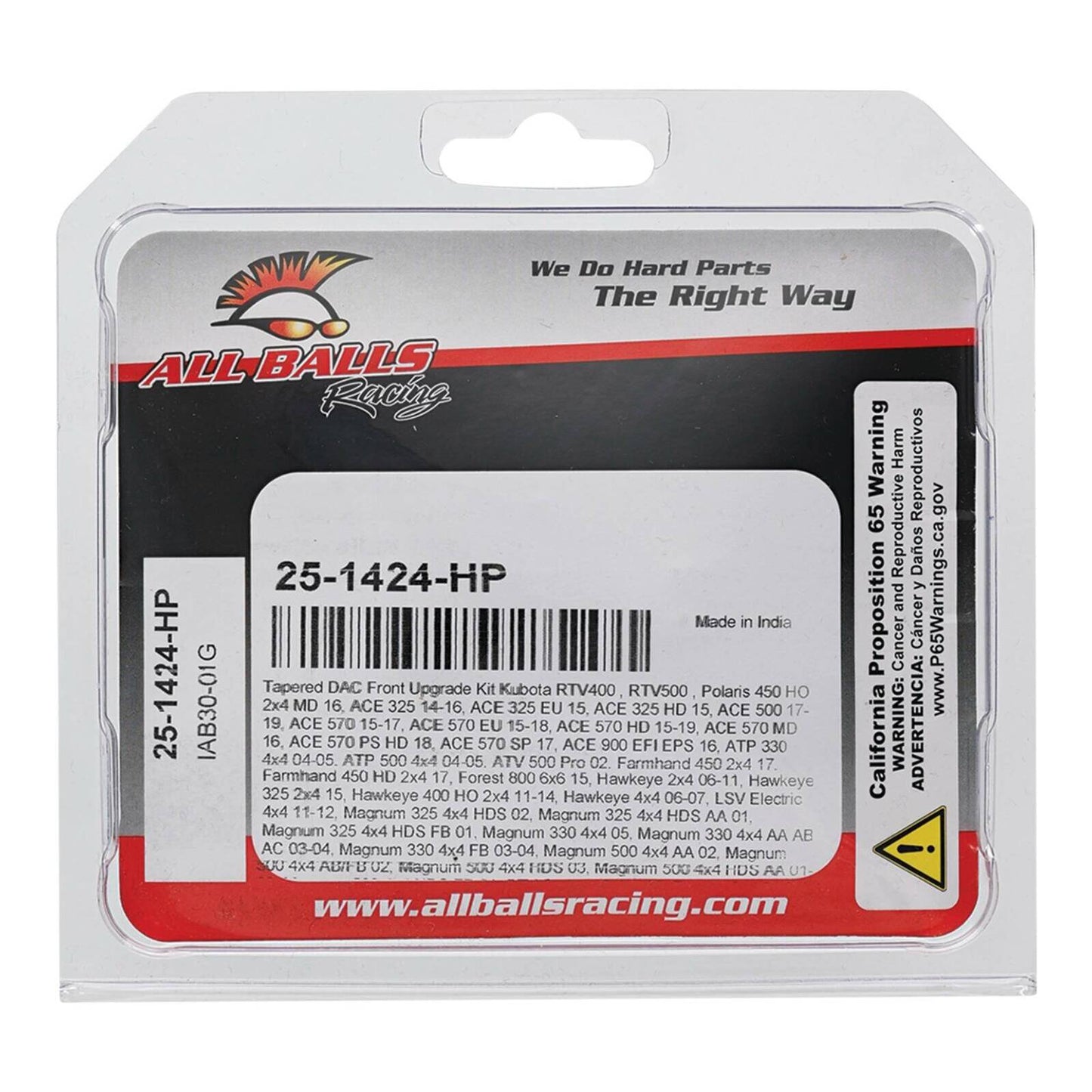 All Balls Racing Wheel Bearing Kit - Tapered DAC Upgrade (25-1424-HP)