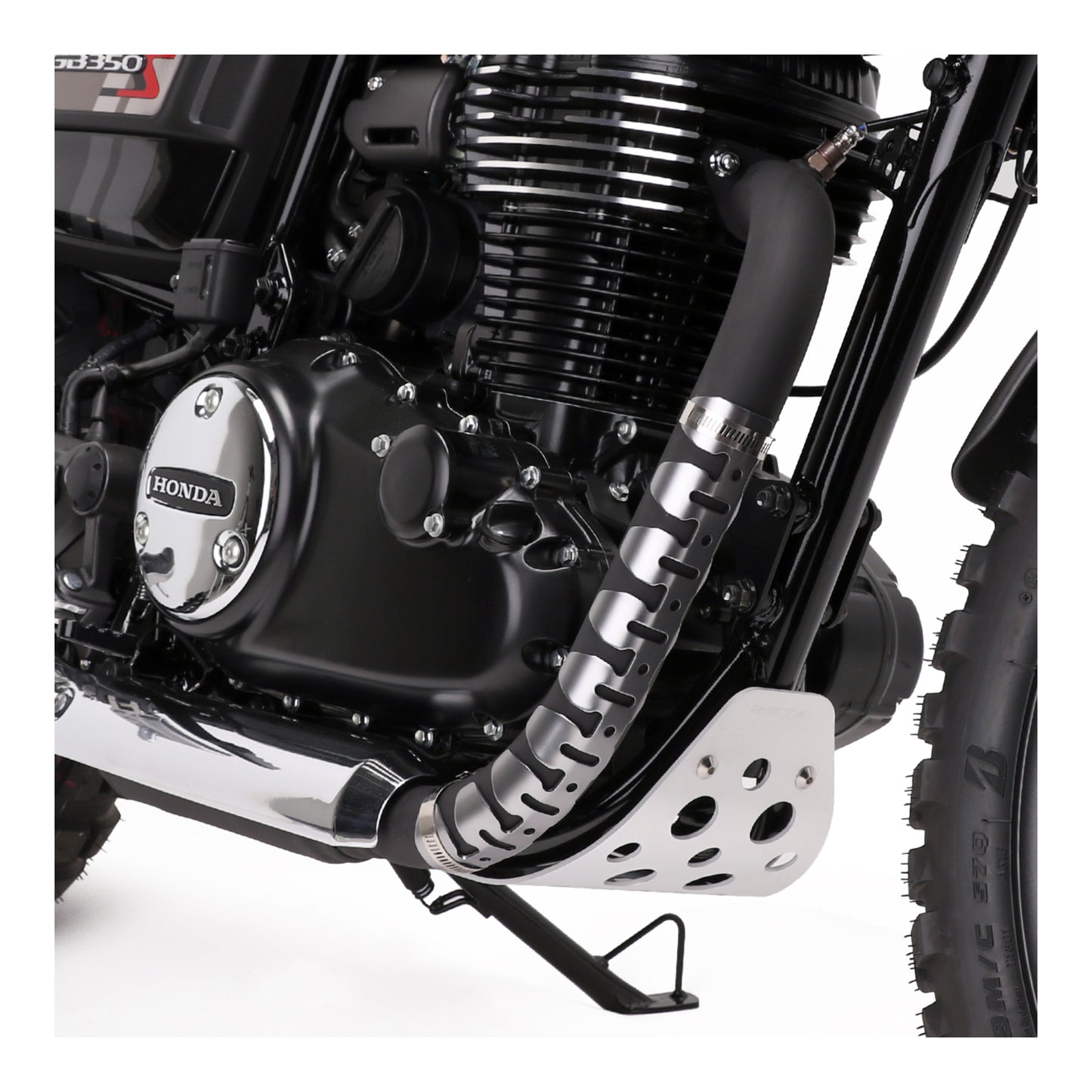 DRC 4-Stroke Universal Exhaust Pipe Guard - Titanium