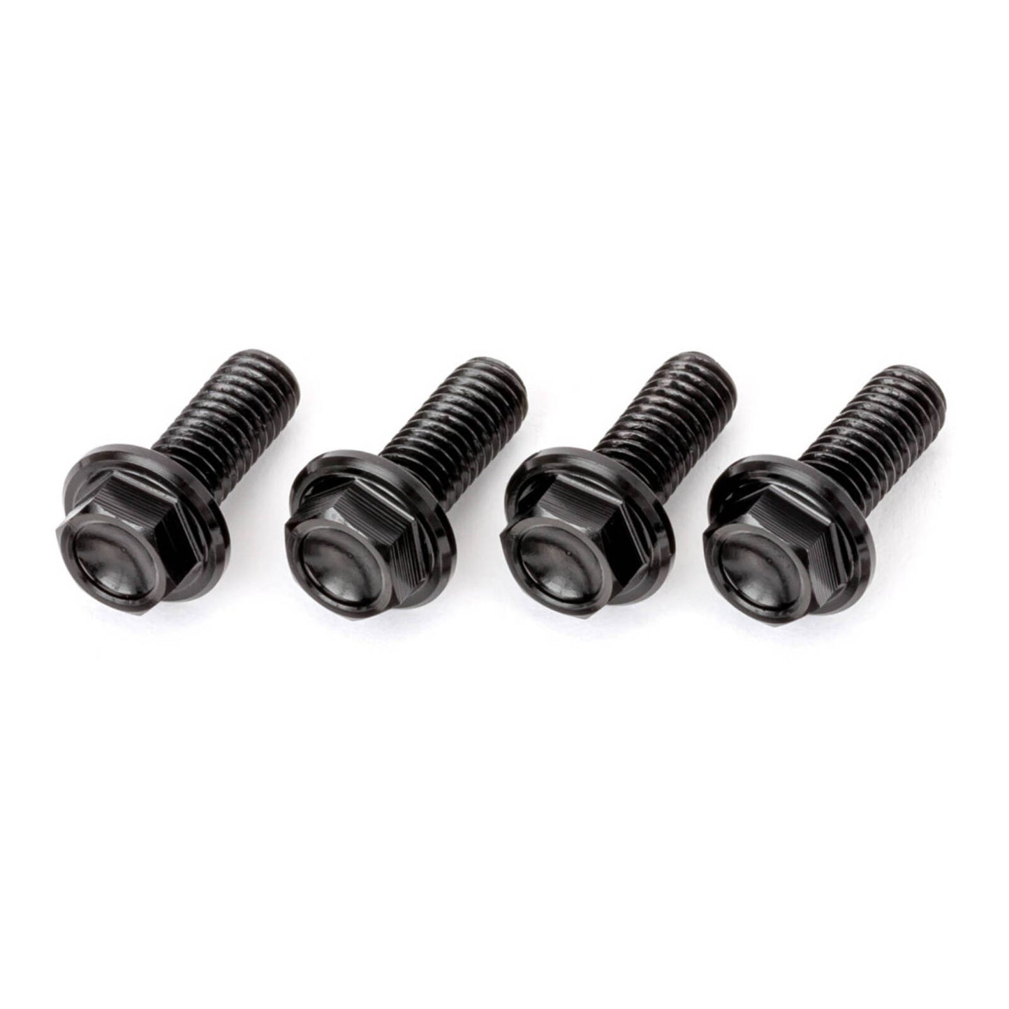 DRC Aluminium M6 Flange Bolts 20mm - Black (4 Pack)