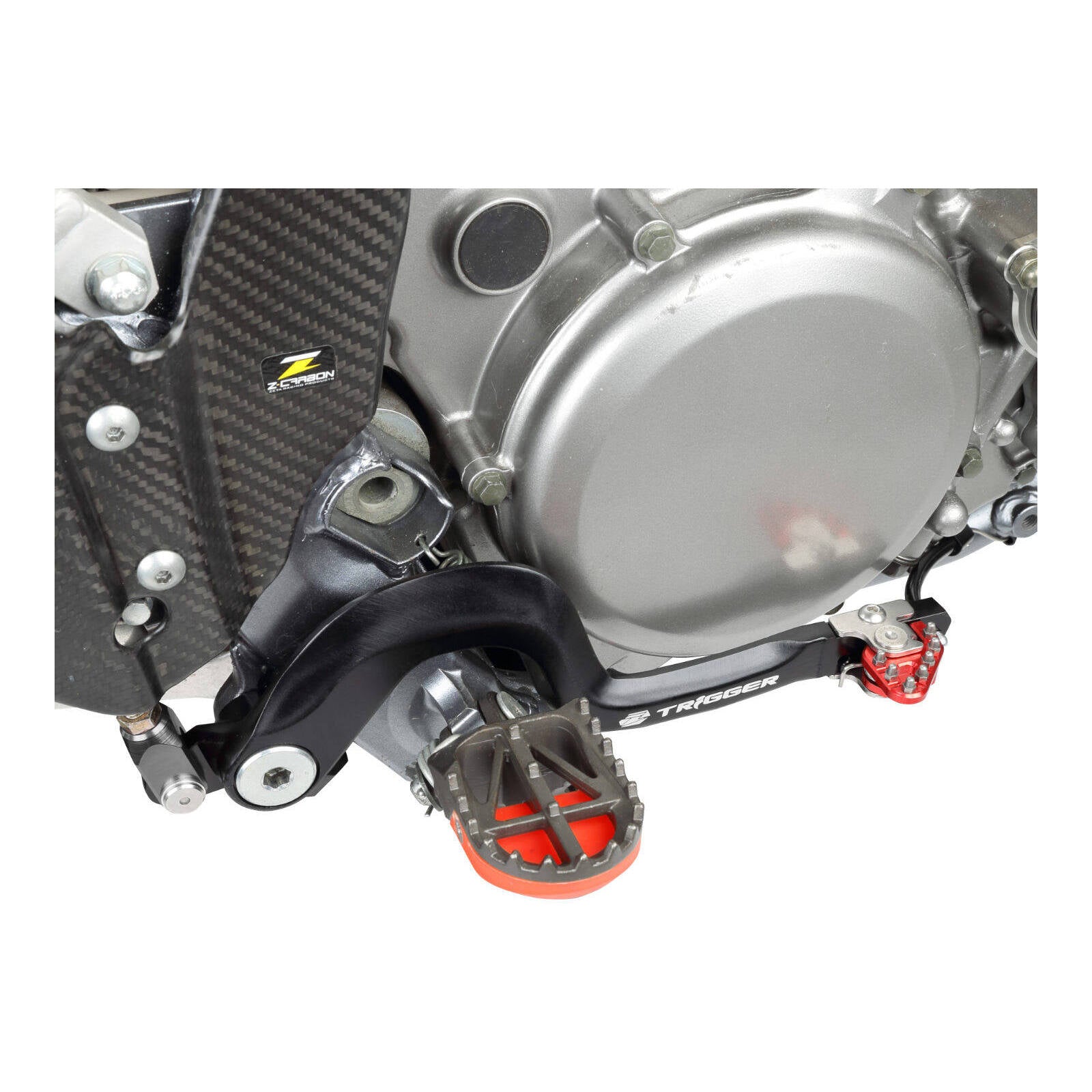 Zeta Trigger Brake Pedal - Suzuki DR-Z400 / DR-Z400SM - Red