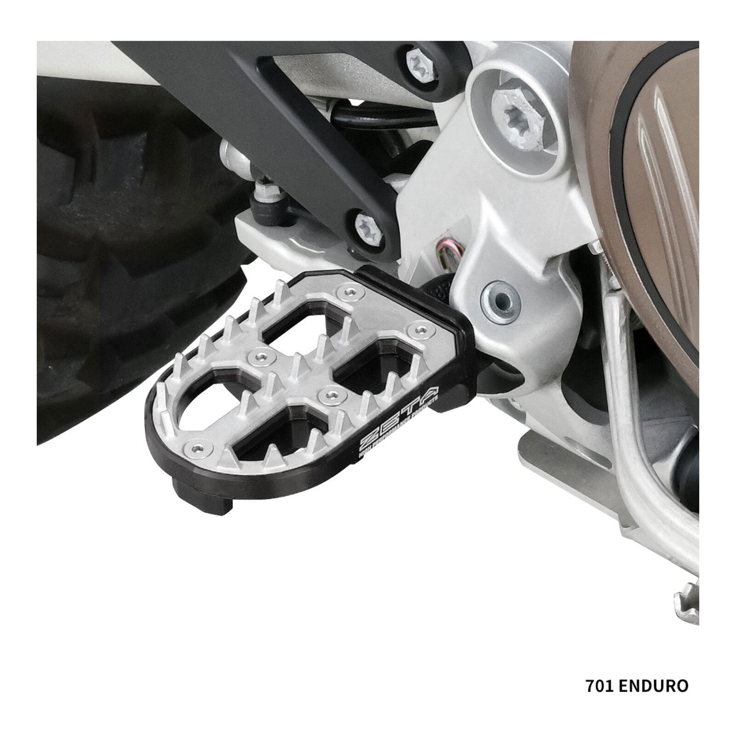 Zeta Adventure Foot Pegs - KTM - Black