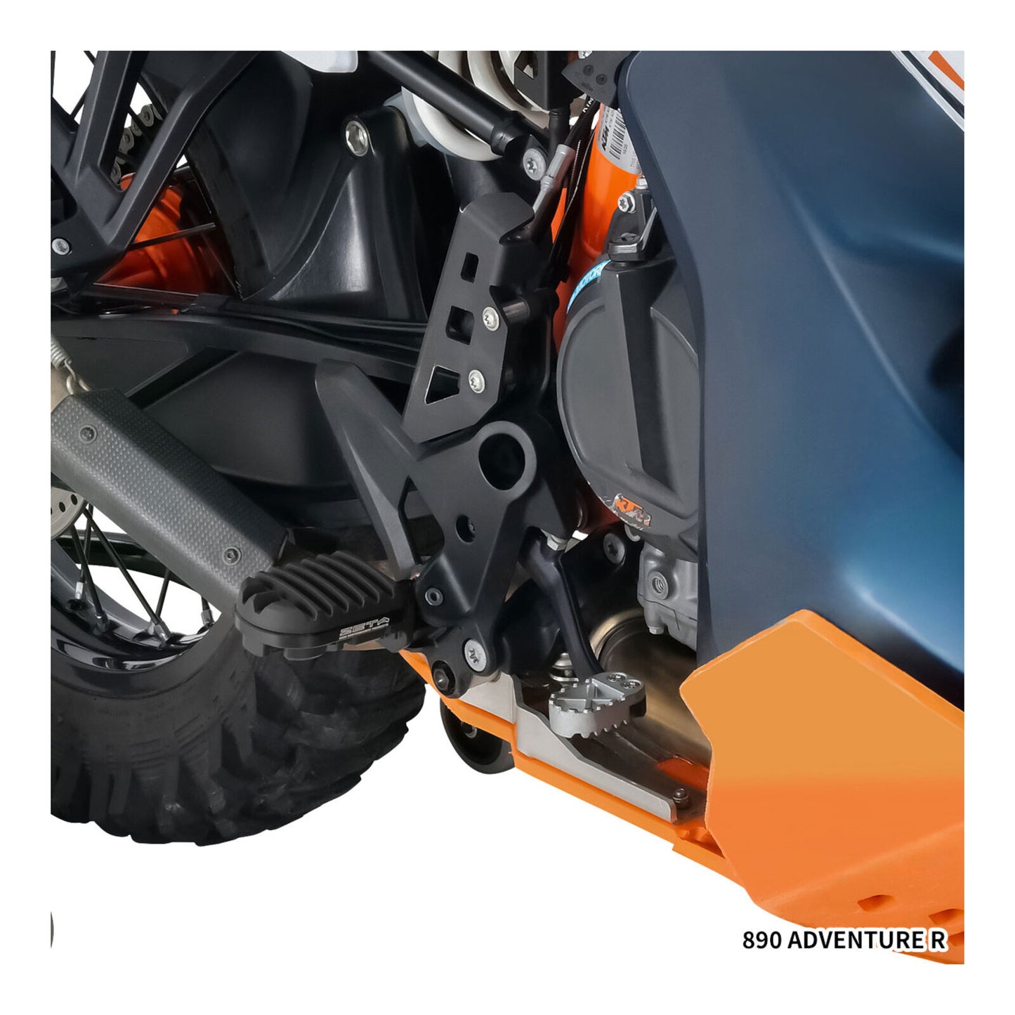 Zeta Adventure Foot Pegs - KTM - Black