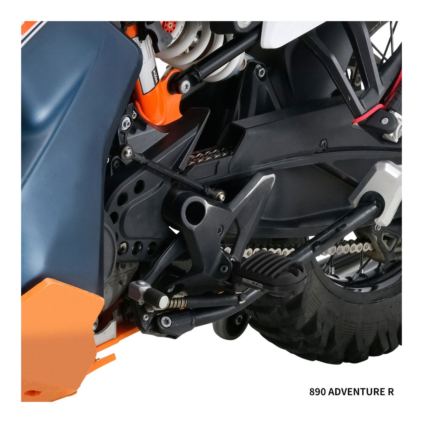 Zeta Adventure Foot Pegs - KTM - Black