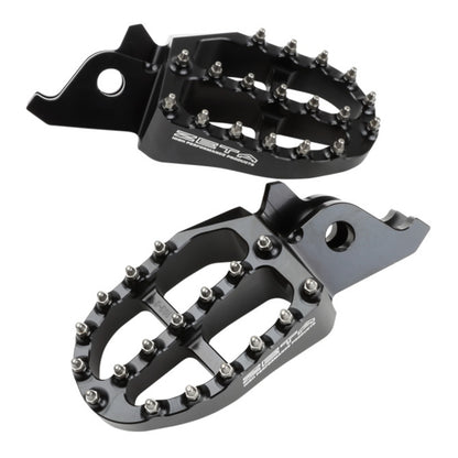Zeta Aluminium Foot Pegs - Kawasaki KX250F / KX450F - Black