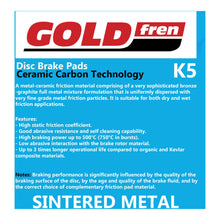 GOLDfren Brake Pads Off-Road Racing GF001 - K5 (PR52)