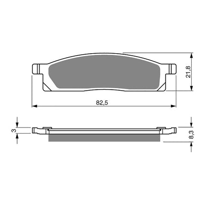 GOLDfren Brake Pads Off-Road Racing GF034 - K5 (PR163)