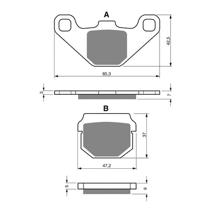 GOLDfren Brake Pads Sintered Sports GF047 - S3 (PH22)