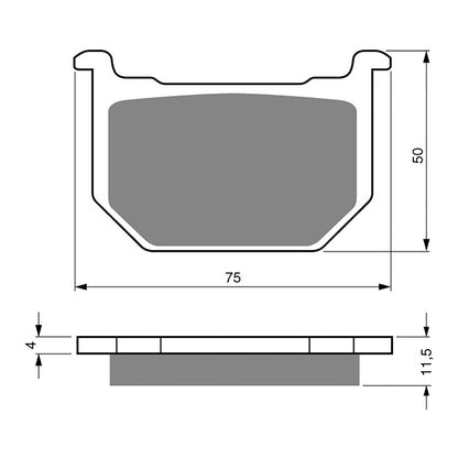 GOLDfren Brake Pads Sintered Sports GF075 - S3 ( PH10 )