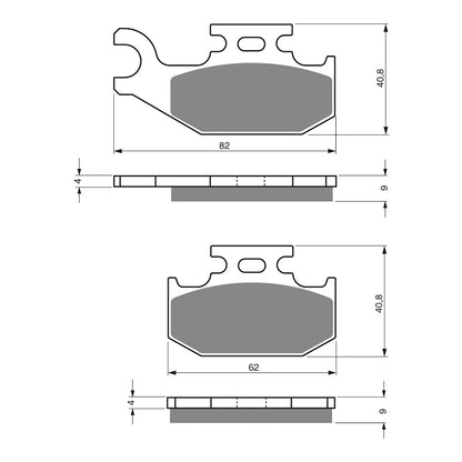 GOLDfren Brake Pads OFFRD RACNG GF205 - K5 ( PR292 / PR359 )