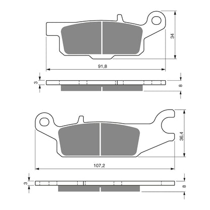 GOLDfren Brake Pads Off-Road Racing GF252 - K5 ( PR385 )
