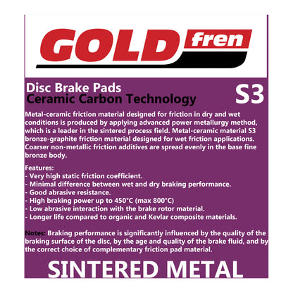 GOLDfren Brake Pads GF286 - S3