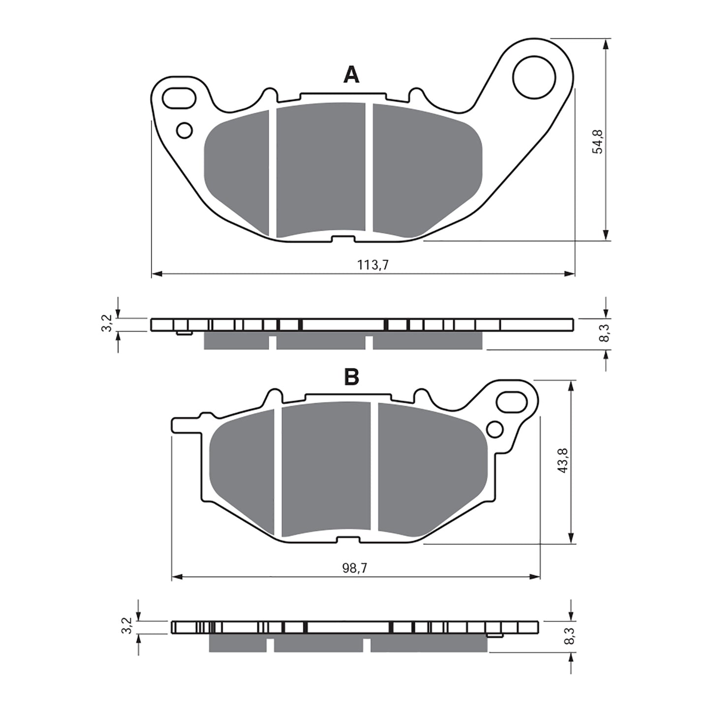 GOLDfren Brake Pads GF369 - GP5 - Indent
