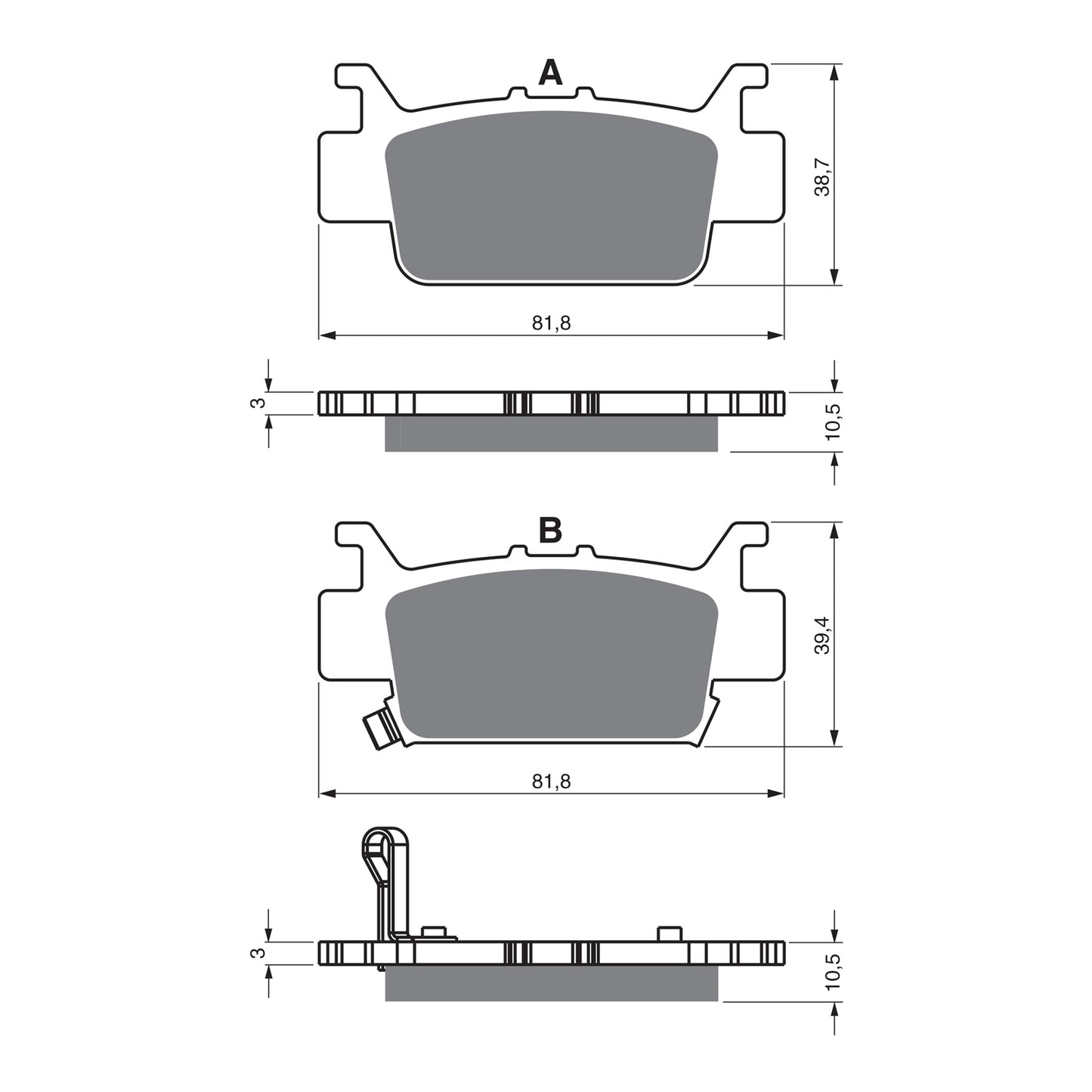 GOLDfren Brake Pads Off-Road Racing GF385 - K5 ( PR525 )