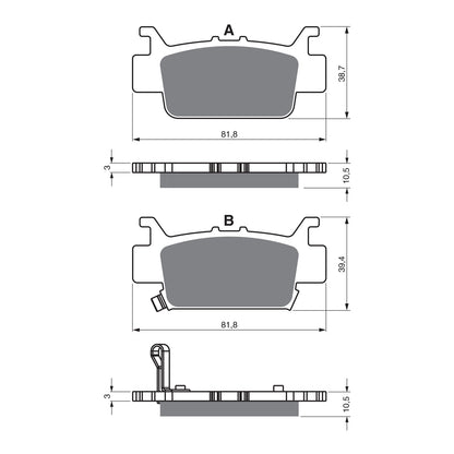 GOLDfren Brake Pads Off-Road Racing GF385 - K5 ( PR525 )