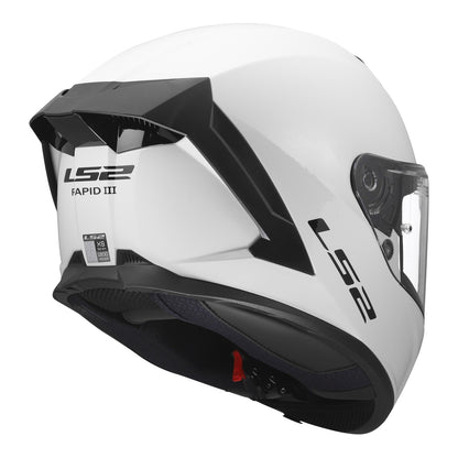 LS2 FF820 Rapid III Solid Helmet - Gloss White