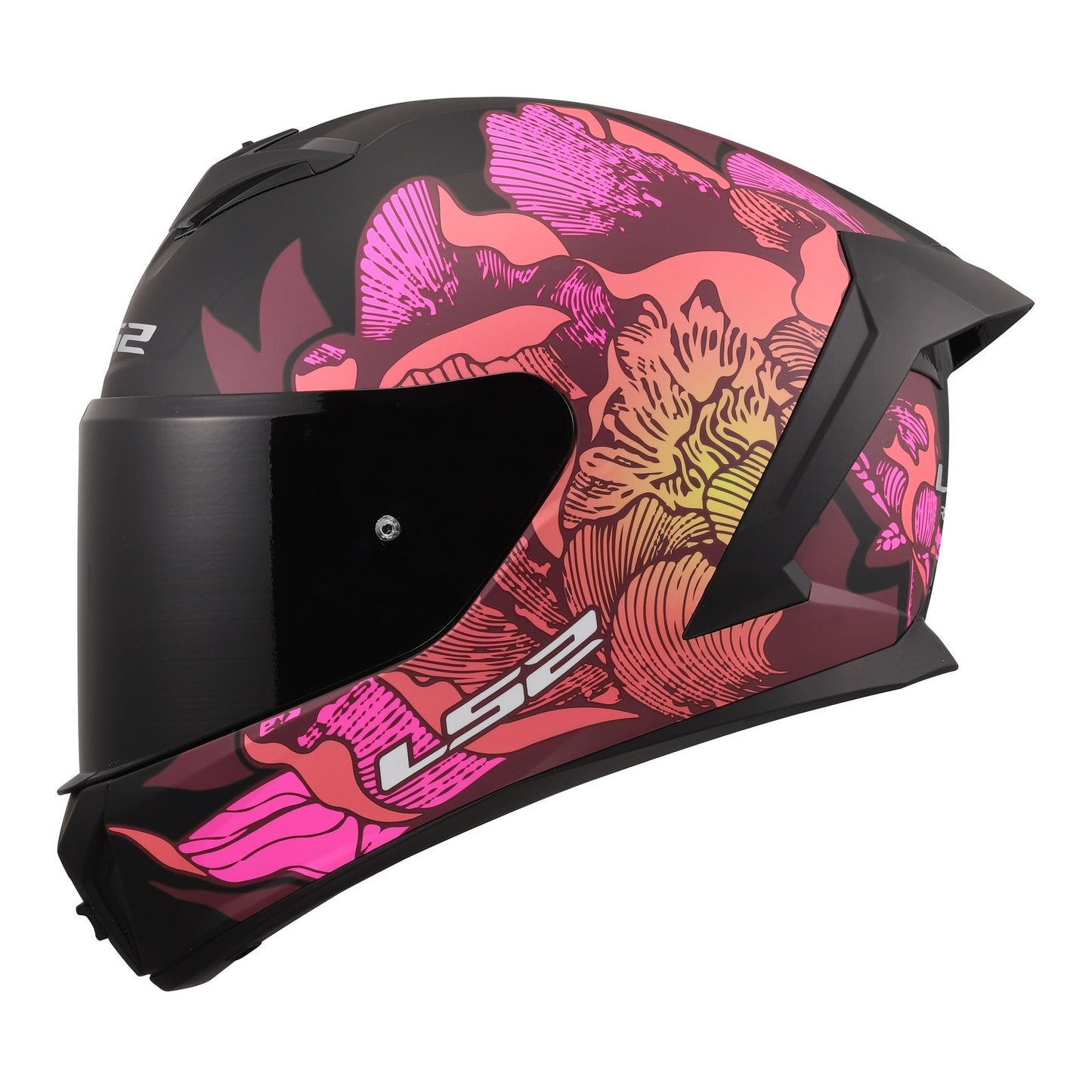 LS2 FF820 Rapid III Popppies Helmet - Black / Pink