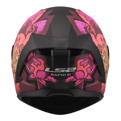 LS2 FF820 Rapid III Popppies Helmet - Black / Pink