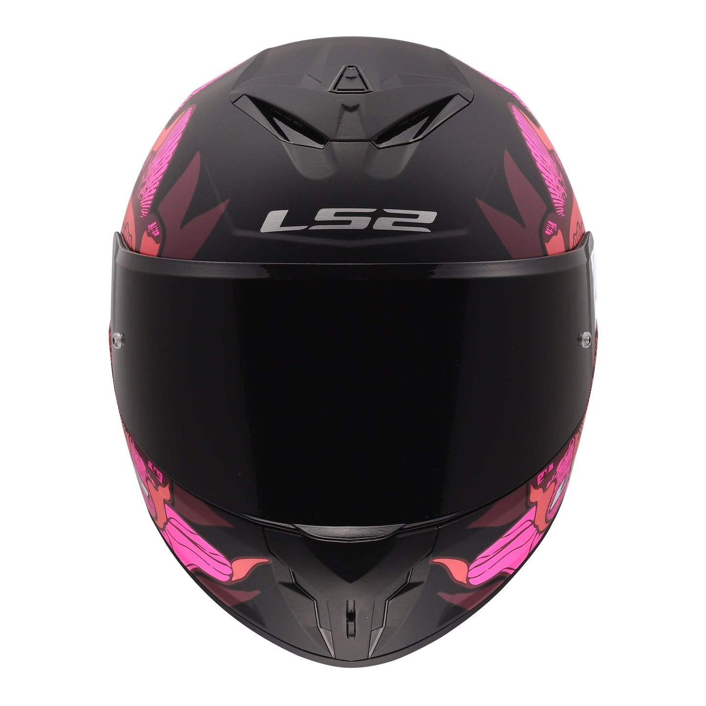 LS2 FF820 Rapid III Popppies Helmet - Black / Pink