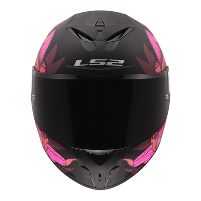 LS2 FF820 Rapid III Popppies Helmet - Black / Pink