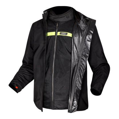LS2 Riva Men's Jacket - Light Grey / Hi-Vis Orange