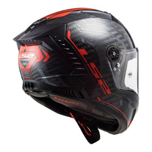 LS2 FF805C Thunder Carbon Sputnik Helmet - Metal / Red