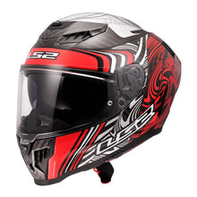 LS2 FF807 Dragon Enthum Helmet - Black / Red 06