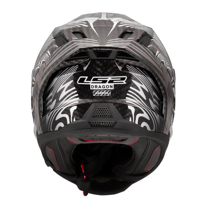 LS2 FF807 Dragon Carbon Enthum Helmet - Black / Silver 06