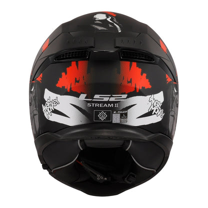 LS2 FF808 Stream II Angry Monkey Helmet - Matte Black / Red 06