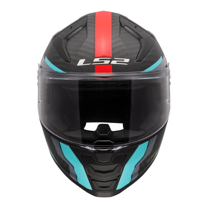 LS2 FF811 Vector II Carbon Grid Helmet - Cyan
