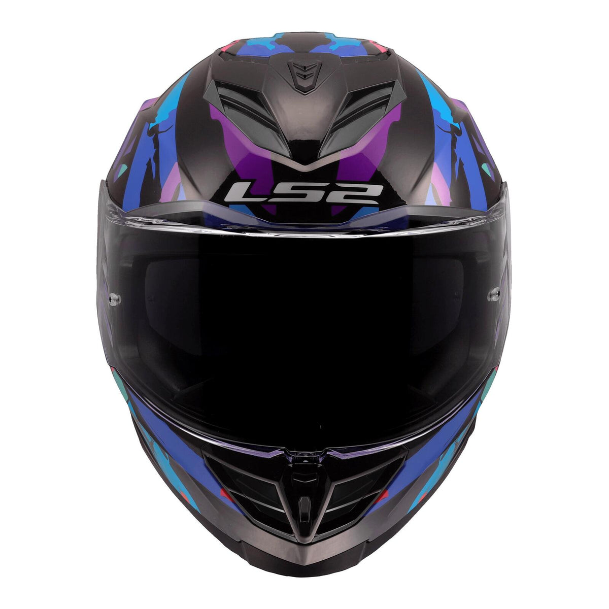 LS2 FF818 Storm III Kaos Helmet - Black / Purple / Blue