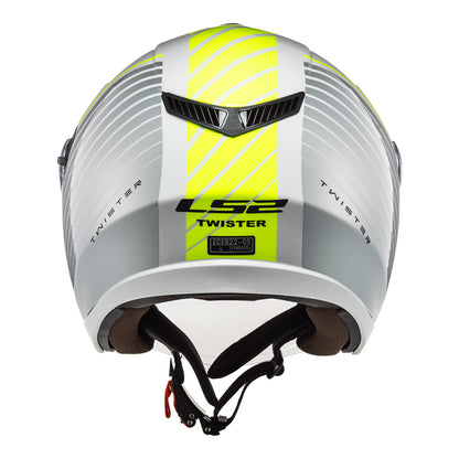 LS2 OF573 Twister II Luna Helmet - White / Silver