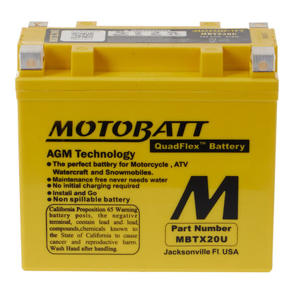 Motobatt Battery Quadflex AGM - MBTX20U
