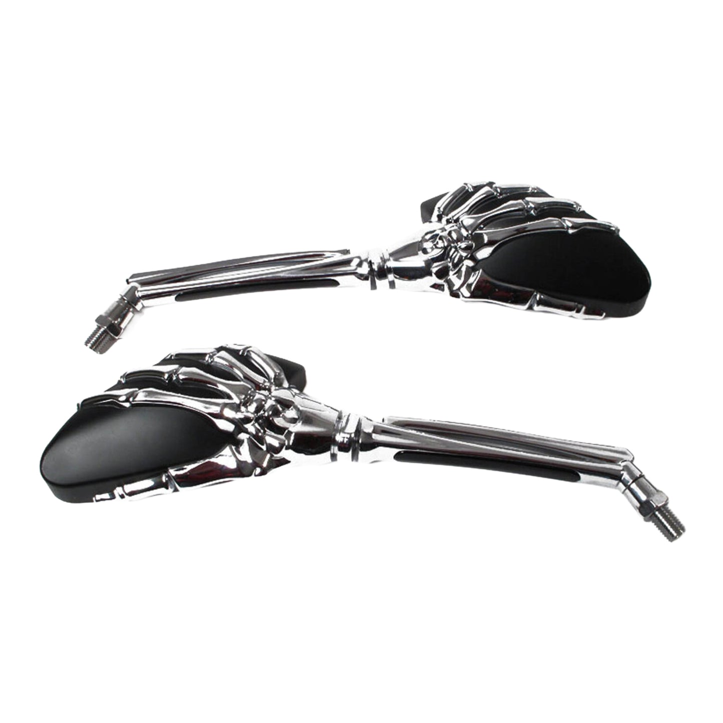 Whites Mirror Universal Skeleton Hand Chrome/Black 10mm (Pair)