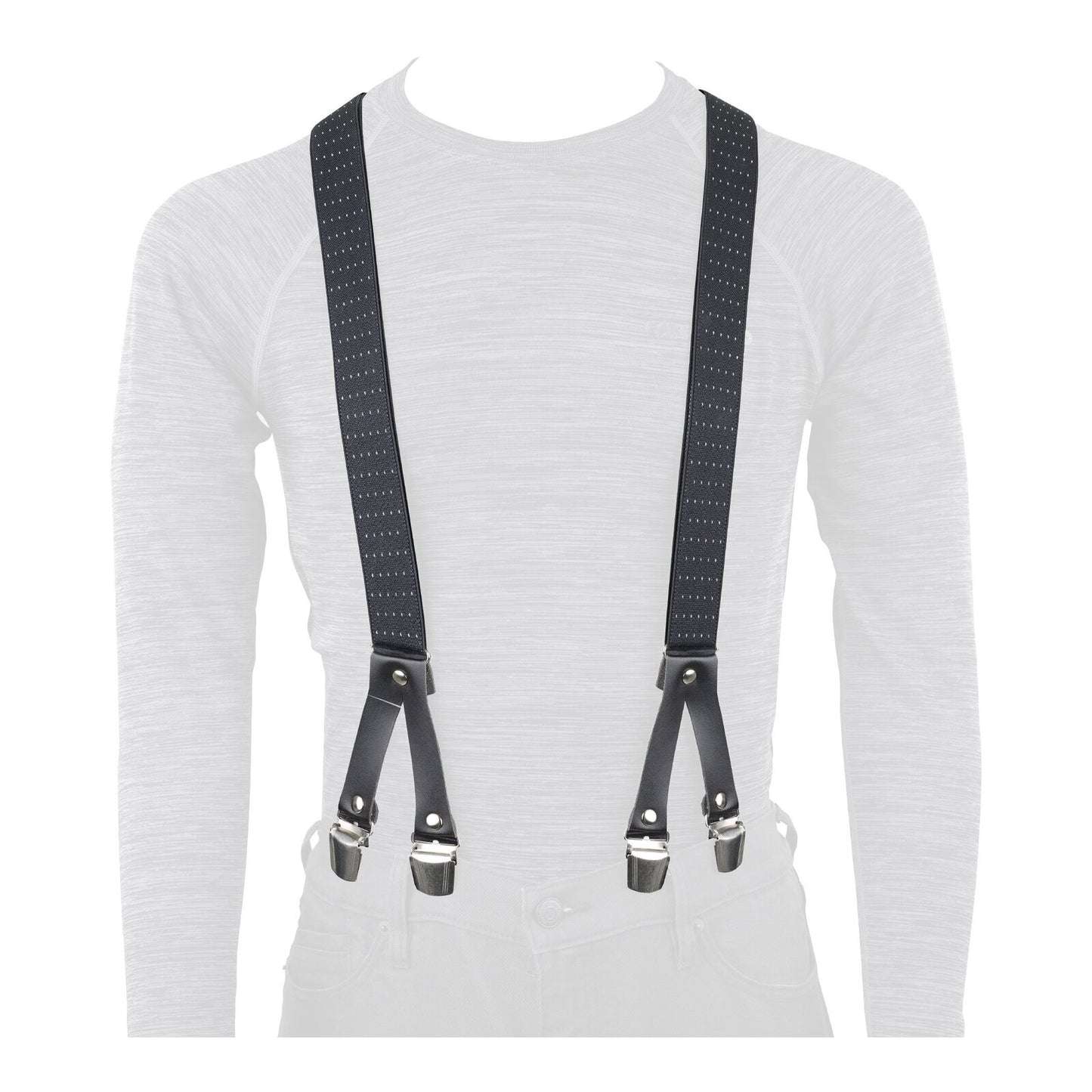 Oxford Riggers Braces Chic Black