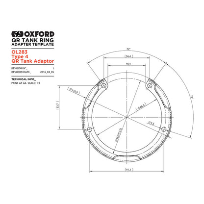 Oxford Quick Release Bike Adaptor - Type 4 (Kawasaki)
