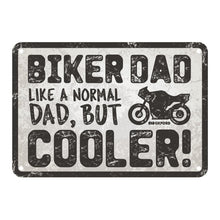 Oxford Garage Metal Sign: Biker Dad, Like a Normal Dad, But Cooler