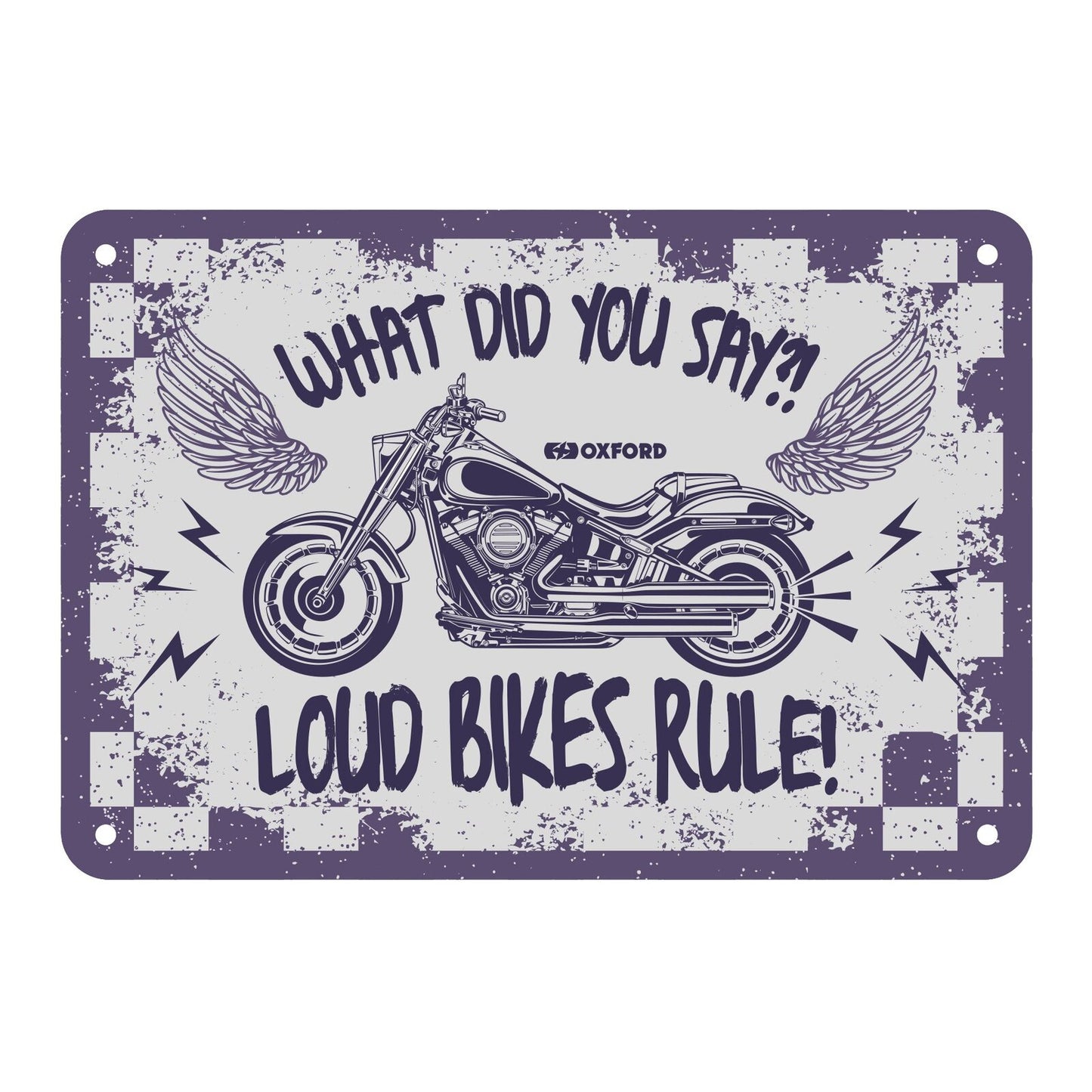 Oxford Garage Metal Sign: What Did You Say