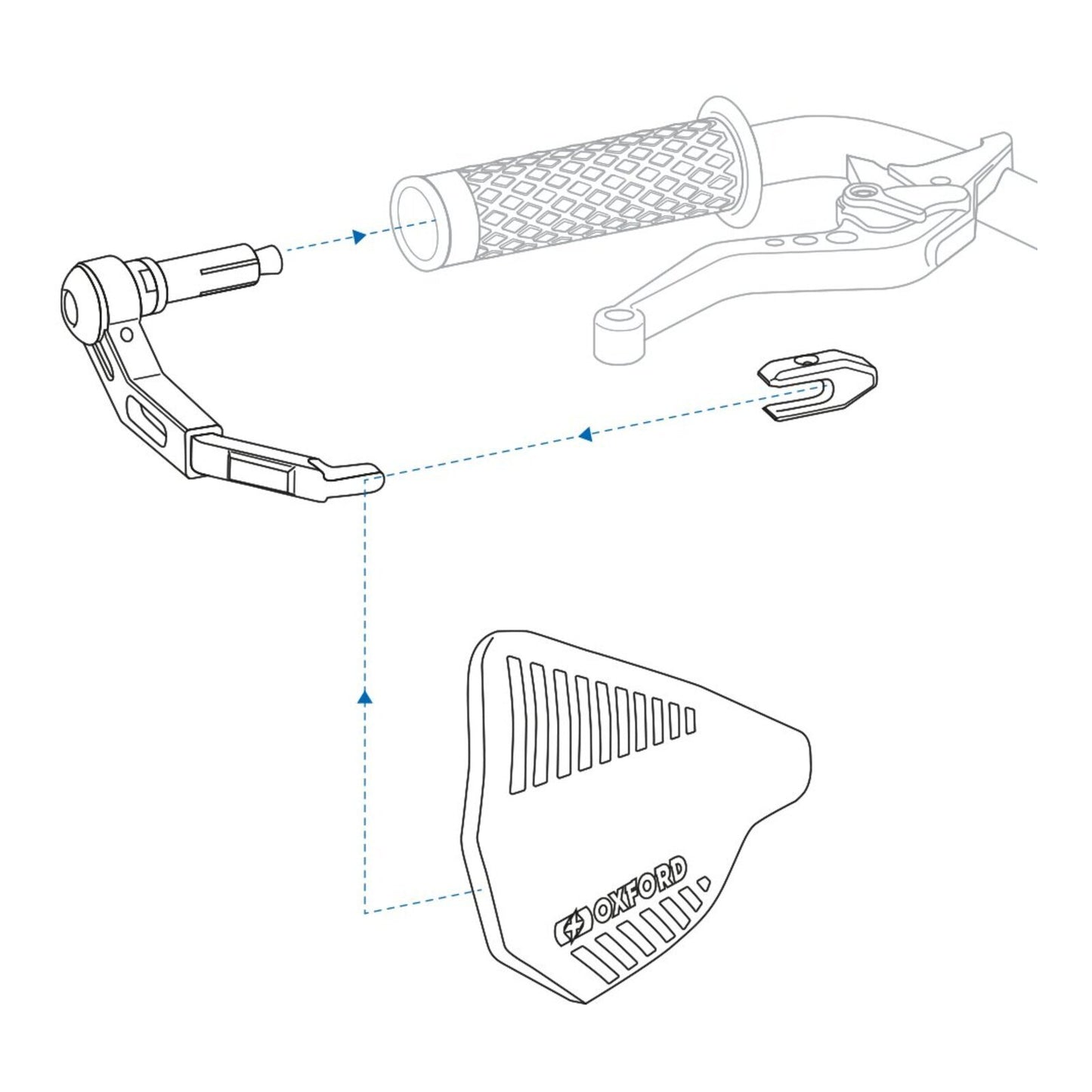 Oxford Premium Handguards with Aluminium Lever Guards (Pair)