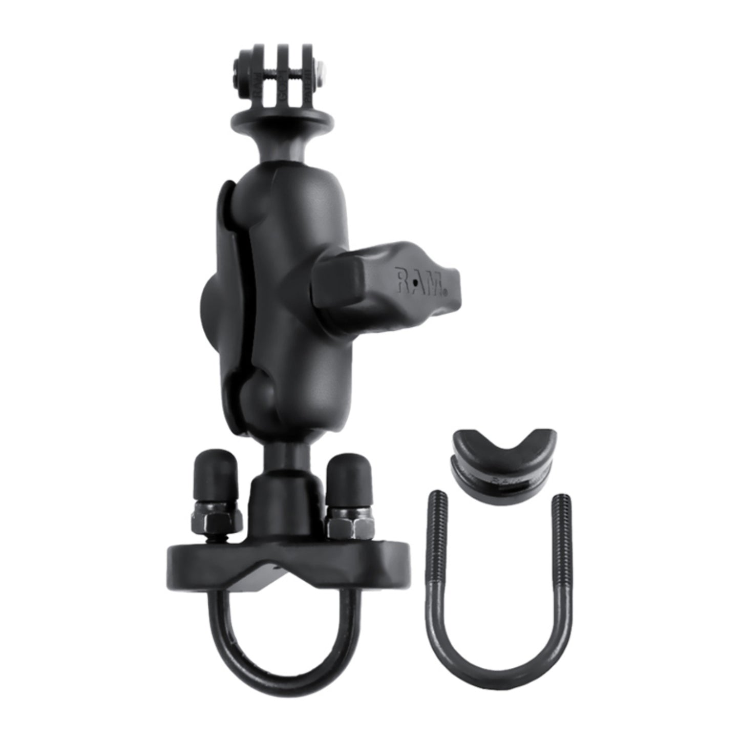 RAM Handlebar U-Bolt Double Ball Mount with Action Camera Adapter