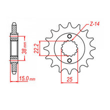 MTX 737 Steel Front Sprocket #520 (10-737)