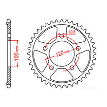 MTX 702 Steel Rear Sprocket #525 (11-702)