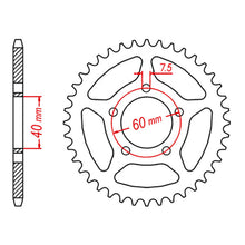Sprocket Rear MTX 40T KTM 50 #415 11-KM3-42