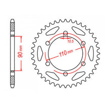 MTX 850 Steel Rear Sprocket #530 (11-256)