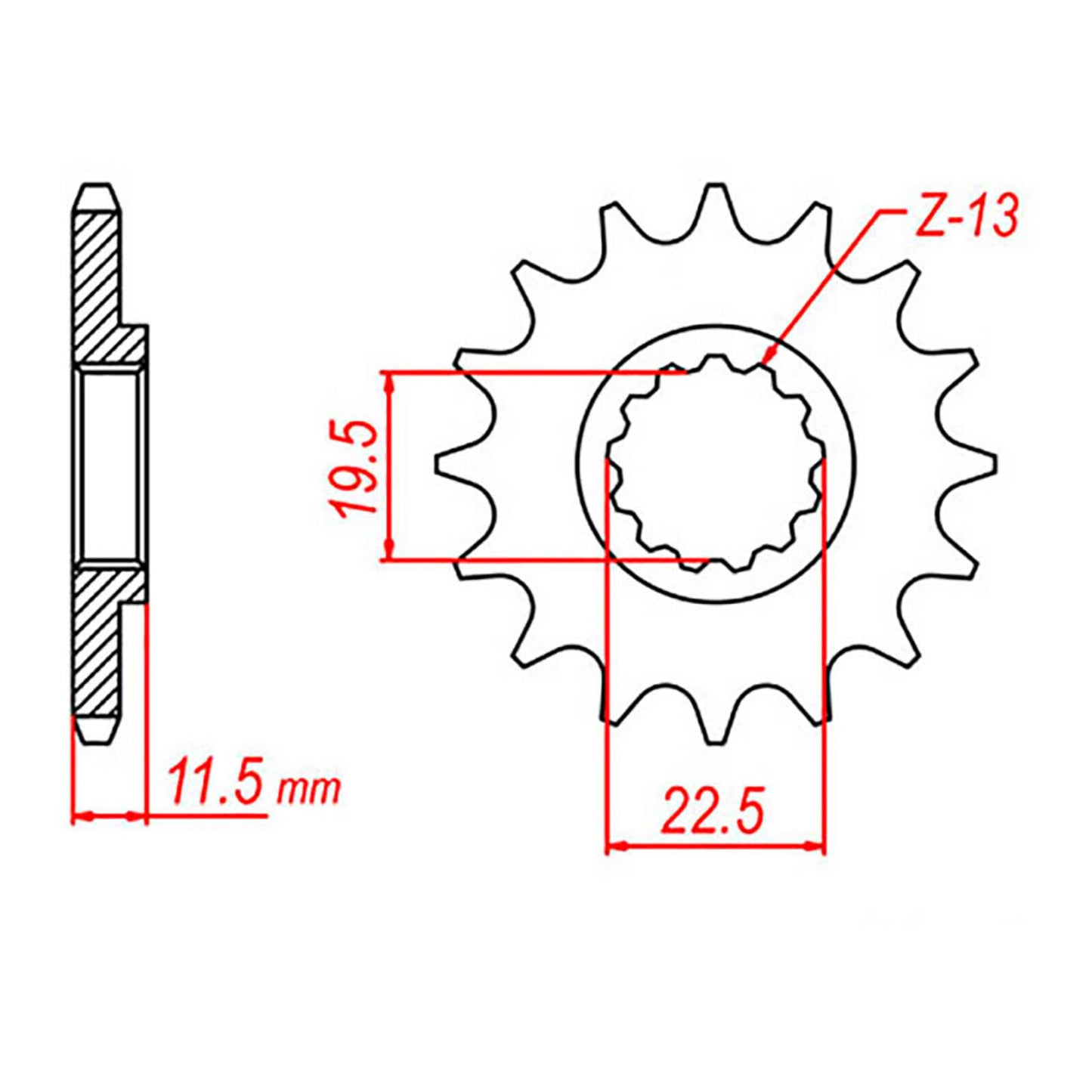 XAM Sprocket Kit Suzuki DRZ125 / Kawasaki KLX125 Big Wheel 14/57