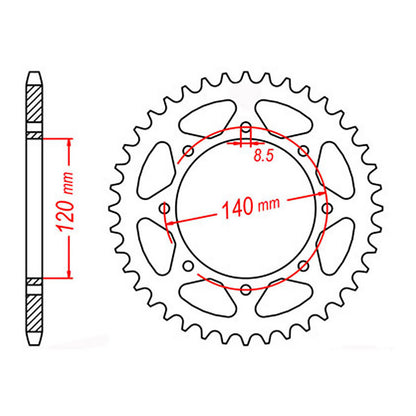 XAM Sprocket Kit Kawasaki KLR650 '22-'24 X-Ring - Gold 15/43