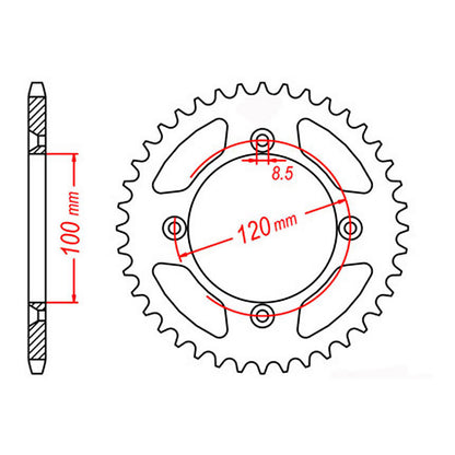 XAM Sprocket Kit Yamaha YZ85 BW '02-'18 14/52