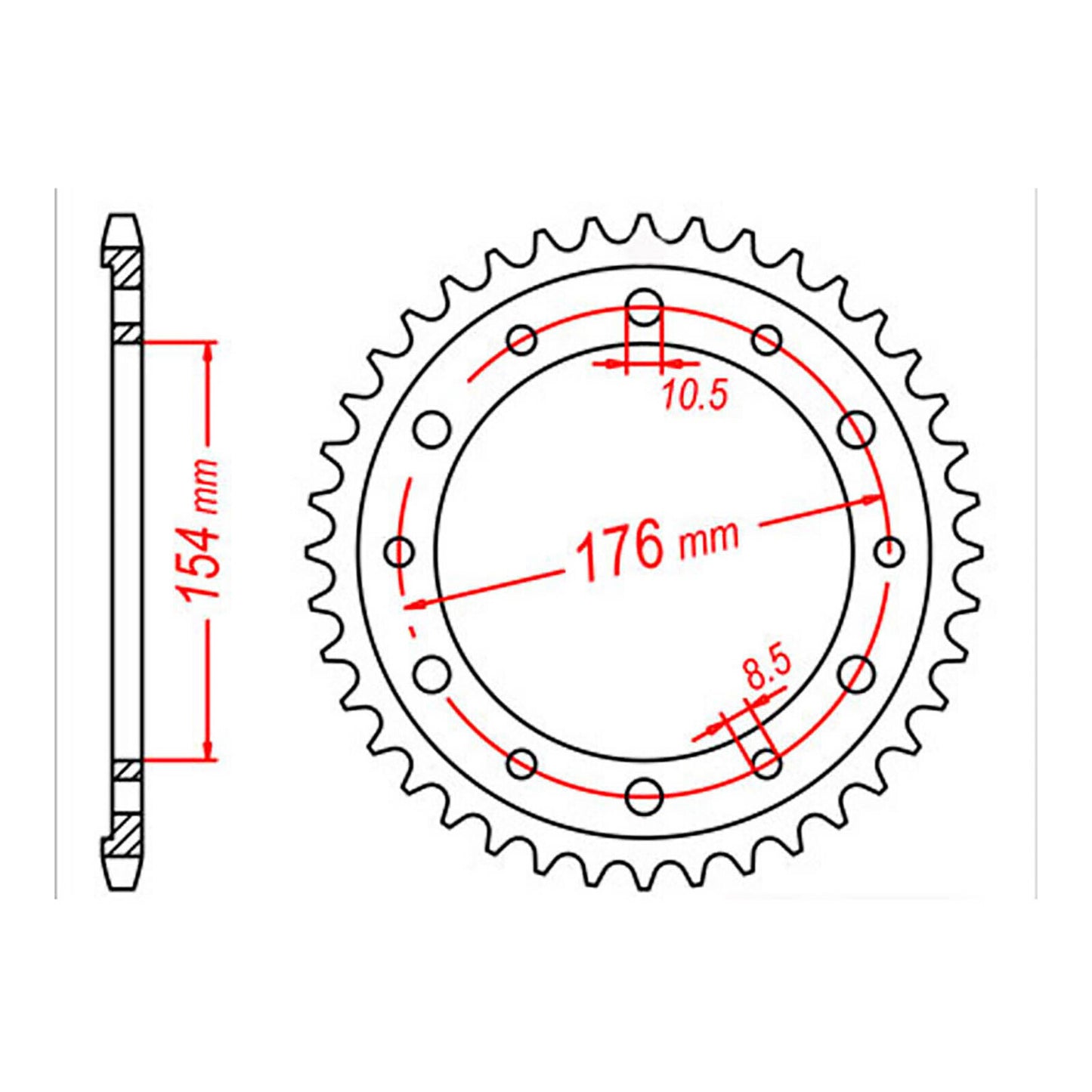 XAM Sprocket Kit Honda VFR800 '06-'13 X-Ring Gold 16/43