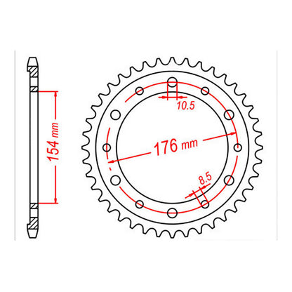 XAM Sprocket Kit Honda VFR800 '06-'13 X-Ring Gold 16/43